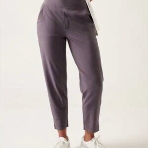 Athleta Brooklyn Mid Rise Ankle Pant Size 10 in Mauve Purple